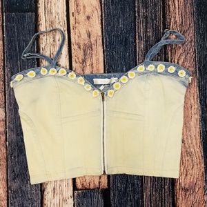 LF Denim Sweetheart Top